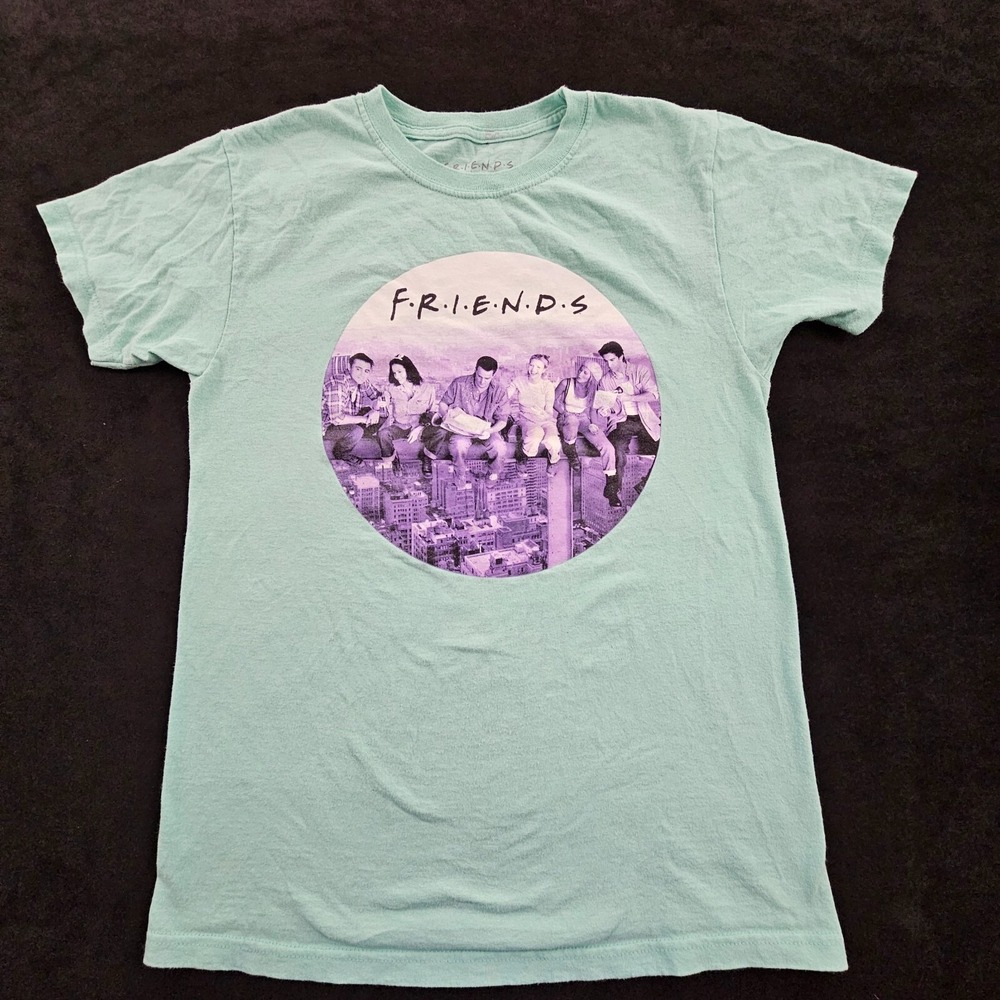 Friends TV Show Green Short Sleeve‎ Cotton T-Shirt Men's S